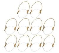 ROMISBABA 10 pièces Lot de Crochets Métalliques pour Bocaux Mason Poignées Rustiques Fil Métallique avec Manchon Toile de Jute Support Résistant Aux Intempéries pour Décoration Extérieure