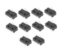 ROMISBABA 10 Pièces Lot de Interrupteurs Micro à Levier Droit Spdt Broches Commutateur Électrique Compact pour Circuits Industriels et Électroniques