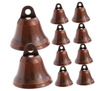 ROMISBABA 10 Pièces Lot de Petites Cloches Métal Vintage pour Décoration de Noël Ornements Suspendus DIY Accessoires de Projet Compact pour Sapin et Fête
