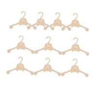 ROMISBABA 10 Pièces Wooden Pet Clothes Hangers Cartoon Animal Design for Cat and Puppy Wardrobe Small Apparel Organizer Rack for Drying and Displaying Doll Clothes