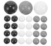 ROMISBABA 100 pièces Balles Océan Rondes Jouets Piscine Garçon Fille Amusement Parc Noir Blanc Gris