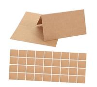ROMISBABA 100 Pièces Lot de Cartes de Table Kraft Vierges Cartes de Placement Pliables pour Mariage Anniversaire Étiquettes Multifonctions pour Nom et Escort Papier Cartonné