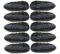 ROMISBABA 100 pièces Surchaussures Jetables Noires Épaisses Non-tissé Antidérapantes Respirantes pour Usage Intérieur et Protection Chaussures