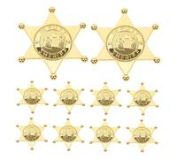 ROMISBABA 10pièces Épingles De Badge De Police Décoratives Accessoires De Cosplay De Police Petits Badges Portables Ornements De De Accessoires Photo Pour Fête Halloween