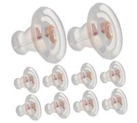 ROMISBABA 10pièces Fermoirs Silicone Pour Boucles Oreilles Recharges Transparentes Pour Oreilles Pendantes Accessoires Pour Femmes