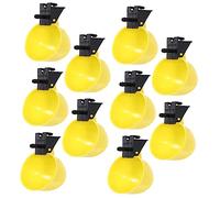 ROMISBABA 10pièces Mangeoire à Pigeons Abreuvoir Automatique Mangeoire Automatique pour Oiseaux Lot de Jaune