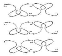 ROMISBABA 12 Pièces Chaînes Suspendues pour Plantes Antirouille Chaînes Métalliques Robustes avec Crochets Support Charges pour Pots de Fleurs Mangeoires et Suspensions Décoratives