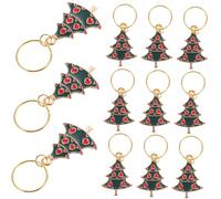 ROMISBABA 12 Pièces Marqueurs de Verre à Vin Alliage Décoratifs pour Noël Réutilisables et Faciles à Fixer Accessoires pour Bars et Dîners