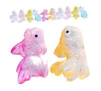 ROMISBABA 12 pièces Miniature Animal Figurines Glow in The Dark Resin Goldfish Decor for Fairy Garden and Aquarium Resin Bonsai Accessories for Potted Landscape