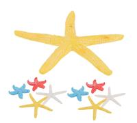 ROMISBABA 12 Pièces Ornements Étoile de Mer Résine pour Décoration Aquarium et Thème Océan Accessoires Multifonctions pour Bassins Fêtes et Photographie Style Méditerranéen Coloré