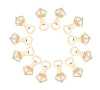 ROMISBABA 12 Pièces Ouvre Bouteille Couronne Dorée Incrustée de Strass de Robuste pour Fête des Pères et Amateurs de