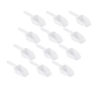ROMISBABA 12 Pièces Pelle à Glace Réutilisable en Pp, Cuillère à Farine Multifonction, Poignée Ergonomique, Blanche, pour Glace et Farine, Bar et Dessert Shop