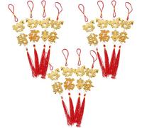 ROMISBABA 12 pièces Pendentifs Cheval pour Nouvel an Chinois avec Caractères Chanceux Décoration Suspendue Traditionnelle pour Maison et Festival du Printemps