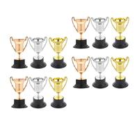 ROMISBABA 15 Pièces Mini Trophées en Plastique pour Garçon et Filles 15 Pièces Coupes Miniatures Compactes et Légères pour Compétitions Scolaires, Récompenses Sportives, Trophée