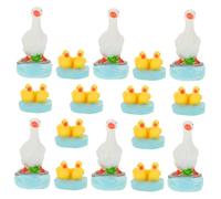 ROMISBABA 16 Pièces Miniature Resin Duck Figurines Weatherproof Tiny Animals for Fairy Garden Dollhouse Aquarium and Plant Pot Decorations Resin Mini Garden Accessories