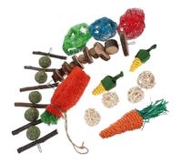 ROMISBABA 16pièces Jouets à Mâcher Naturels pour Lapins Cobayes Hamsters Et Rats Stimule Les Dents Jeu des Petits Animaux