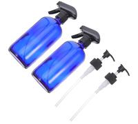 ROMISBABA 1ensemble Bouteille Spray Verre Réutilisable pour Cosmétiques Bleu avec Pompe Pressurisée et Bouchon Rechargeable et Portable pour Voyage