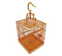 ROMISBABA 1ensemble Cage à Oiseaux Plastique avec Perchoir Et Crochet Suspendu pour Perroquet Et Perruche Idéale pour Intérieur Et Extérieur Facile à Nettoyer Design Créatif