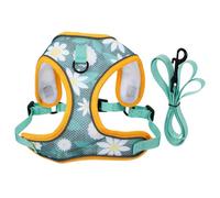 ROMISBABA 1ensemble Réfléchissant pour Chiens avec Laisse Veste Confortable pour Promenade Extérieur Prévention des Pertes Et Liberté De Mouvement De Poupée Verte