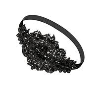 ROMISBABA 1pièces Rhinestone Flapper Headband Élastique Accessoire De Cheveux Élégant Fascinator Pour Mariage Et Fête