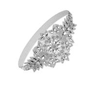 ROMISBABA 1pièces Rhinestone Flapper Headband Élastique Élégant Accessoire De Cheveux Pour Mariage Et Événements Festifs