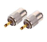 ROMISBABA 2 Ensembles Connecteur Coaxial à Souder Haute Fréquence Plug Mâle UHF Résistant à Haute Température Kit pour Réparation Câbles coaxiaux 2 pièces
