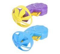 ROMISBABA 2 Ensembles Interactif pour Chat Disque Volant Lanceur pour Entraînement Intérieur et Extérieur Jeu de Poursuite et Fetch Amusant Couleur Aléatoire Couleur Aléatoire