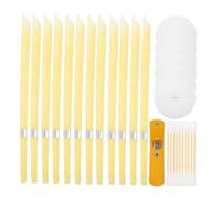 ROMISBABA 2 ensembles Kit Bougies Auriculaires Naturelles avec Disques de Protection Cire Abeille pour Retrait Cire Oreille Adulte Kit Soin Aromathérapie Relaxant Usage Maison Sécurisé et