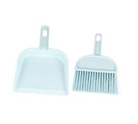 ROMISBABA 2 ensembles Set Mini Balai et Pelle à Poussière Bleu Outil de Nettoyage Portable pour Animaux Pratique et Durable Lot pour Cage Hamster et Reptiles