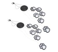 ROMISBABA 2 Ensembles Solar LED Wind Chimes with Cat Dog Paw Prints Solar Pendant Wind Chime Lights for Garden Courtyard Patio Decoration Energy-Saving and Weather-Resistant
