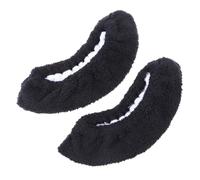 ROMISBABA 2 Paires Lot Housses de Protection pour Patins de Glace Garçon Fille Doublure Éponge Absorbante Peluche Protection Antirouille pour Hockey et Patinage Artistique XXL Noir