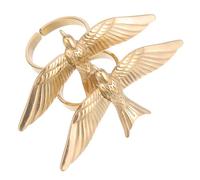 ROMISBABA 2 Pièces Bagues Ouvertes Oiseau Acier Inoxydable Anneaux Réglables Vintage à Ailes Volantes pour Femmes Bijoux Rétro Symboles de Paix pour Fêtes et Usage Quotidien