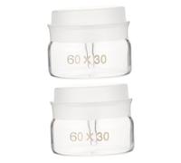 ROMISBABA 2 Pièces Bouteilles de Pesée Verre pour Laboratoire Compactes et Flacons de Pesée Multifonctions pour Échantillons Usage Recherche et Enseignement