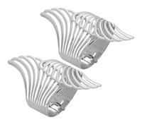 ROMISBABA 2 pièces Bracelet Manchette Métal Argenté Ouvert Ajustable pour Femmes Bijoux de Poignet Creux et Léger Lot de Style Moderne pour Sorties Fêtes et Usage Quotidien