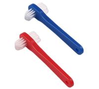 ROMISBABA 2 pièces Brosse à Dents pour Dentier Double-face Brosse Prothèse Dentaire Adulte Portative Petite Tête Pratique pour Nettoyage Oral