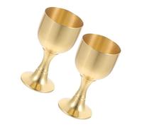 ROMISBABA 2 pièces Calice Catholique Laiton Petit Goblet Liturgique Décoratif avec Pied Tasse de Communion Élégante pour Messe et Cérémonie Religieuse