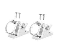 ROMISBABA 2 Pièces Charnières INOX Robustes pour Bimini Bateau Base Concave Charnière avec Goupille Amovible pour Pontons et Yachts
