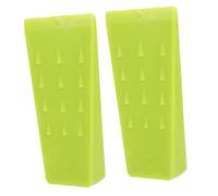 ROMISBABA 2 pièces Coin Abattage à Pointes Vert Lot de Cales Robustes pour Coupe et Fente Arbres Outil Léger et Compact pour Travail Sécurisé Forêt