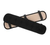 ROMISBABA 2 Pièces Coussins Accoudoirs Peluche Noirs pour Fauteuil Bureau et Fauteuil Roulant Housses Épaisses et Rembourrage Chaud Hiver pour Avant-Bras Accessoires Confortables pour Canapé