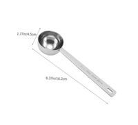 ROMISBABA 2 pièces Cuillères à Mesurer Acier Inoxydable Cuillères Doseuses Café Poudre avec Manche Long pour Thé Lait Sel Set