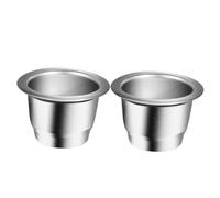 ROMISBABA 2 pièces Filtre Café Réutilisable Acier Inoxydable Capsule Tasse Filtrante Pratique pour Maison et Restauration et Facile à Nettoyer