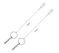 ROMISBABA 2 pièces Goupilles de Sécurité Bimini Acier Inoxydable avec Lanière Antiperte pour Bateau Lot de Pins à Dégagement Rapide pour Fixation Charnière