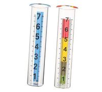 ROMISBABA 2 Pièces Lot de Tubes Verre pour Pluviomètre Remplacement Précis Résistant Aux Rayures Graduations Claires Résistant Aux Températures Extrêmes Mesure Pluie pour Jardin et