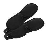 ROMISBABA 2 pièces Masque de Sommeil Mousse Mémoire Noir Cache-yeux Léger et Confortable Bloque la Lumière pour Dormir Profondément Pression