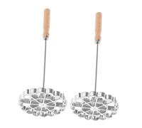 ROMISBABA 2 Pièces Moule à Bunuelos Aluminium Moule Gaufrier Creux pour Rosettes Cuisson Homogène Haute Température pour Beignets et Snacks Maison