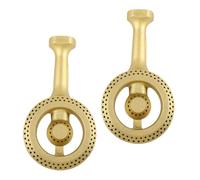 ROMISBABA 2 Pièces Multi Use Cast Iron Gas Burner Heads Stove Parts Heat Resistant Replacement Caps for Kitchen Cooking Accessories