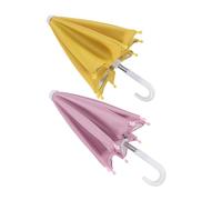 ROMISBABA 2 pièces Parapluie Décoratif pour Téléphone et Moto Compact et Léger pour Voyage Extérieur Protection Solaire et Ombrage Pratique Lot de Rose Jaune