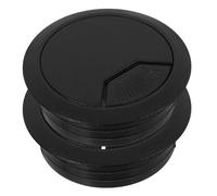 ROMISBABA 2 Pièces Passe-câble de Bureau Rond Noir 50mm en Abs pour Câbles | Cache-trou de Fil, Surface Lisse et Pose Simple, pour Bureaux de Bureau et Environnements Scolaires