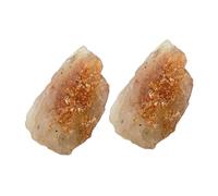 ROMISBABA 2 pièces Pierres Naturelles Solaires Brutes Pierres de Chakra pour et Apaisement Décoration Légère et Portable Thérapeutiques Irrégulières