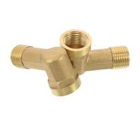 ROMISBABA 2 Pièces Raccord Coudé Laiton Renforcé Raccord Fileté Double Extérieur Pouce Connecteur pour Plomberie et Tuyauterie